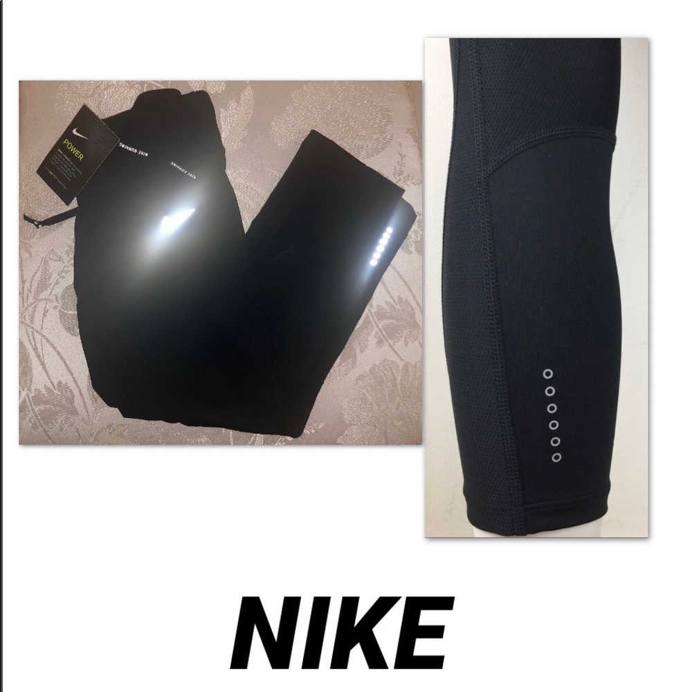 NIKE •REFLECTIVE RUNNING CAPRI - Picture 3 of 5